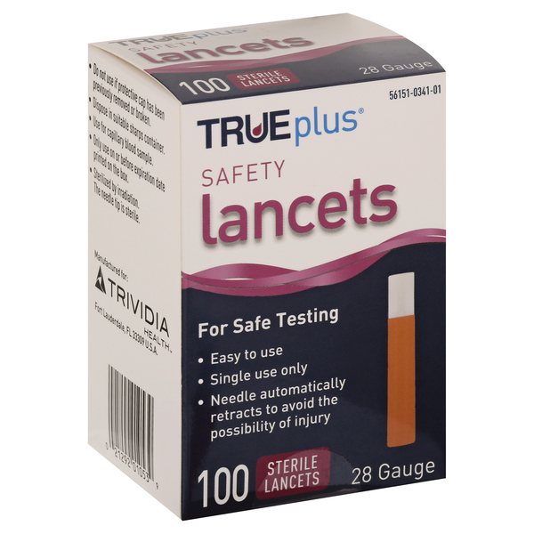 Image for TRUEplus Lancets, Safety, 28 Gauge,100ea from Jolley's Pharmacy Redwood