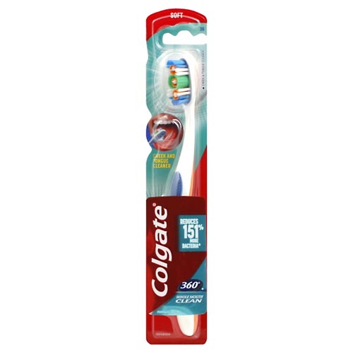 Image for Colgate Toothbrush, 360 Degrees, Whole Mouth Clean, Soft,1ea from Jolley's Pharmacy Redwood
