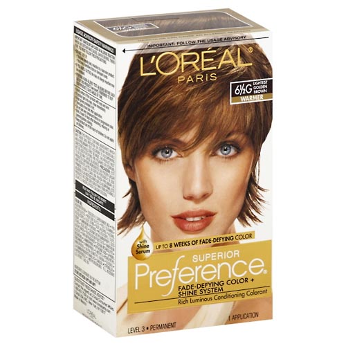 Image for Superior Preference Permanent Haircolor, with Shine Serum, Warmer, Lightest Golden Brown 6-1/2G,1ea from Jolley's Pharmacy Redwood