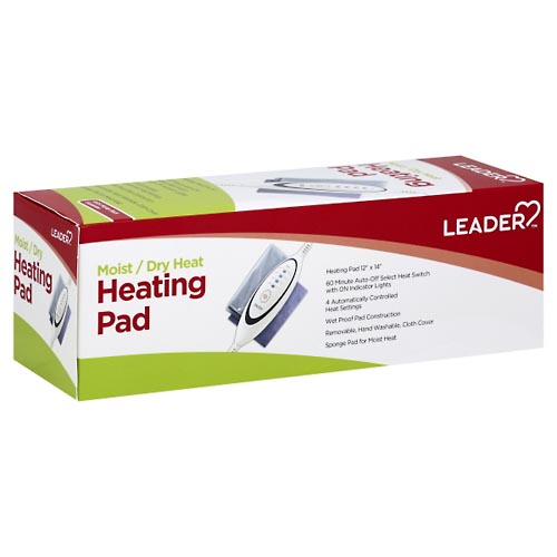Image for Leader Heating Pad, Moist/Dry Heat,1ea from Jolley's Pharmacy Redwood