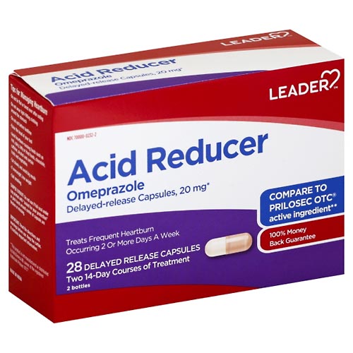 Image for Leader Acid Reducer, 20 mg, Delayed Release Capsules,2ea from Jolley's Pharmacy Redwood
