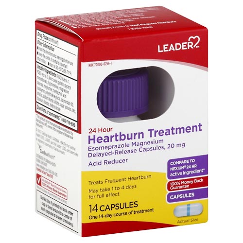 Image for Leader Heartburn Treatment, 24 Hour, Capsules,14ea from Jolley's Pharmacy Redwood