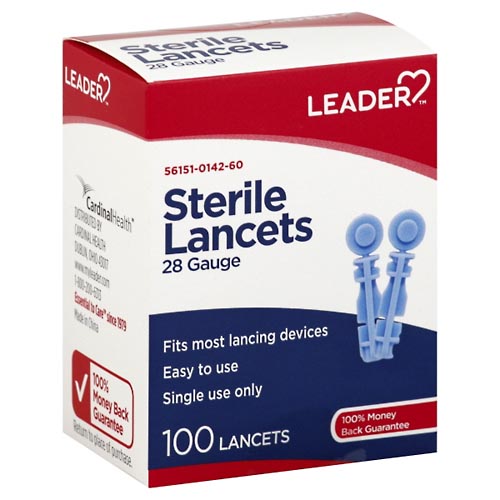 Image for Leader Sterile Lancets,100ea from Jolley's Pharmacy Redwood