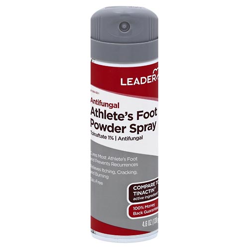 Image for Leader Powder Spray, Athlete's Foot, Antifungal,4.6oz from Jolley's Pharmacy Redwood