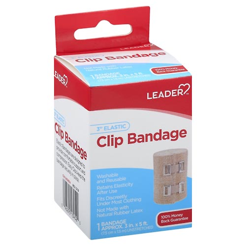 Image for Leader Clip Bandage, Elastic, 3 Inch,1ea from Jolley's Pharmacy Redwood