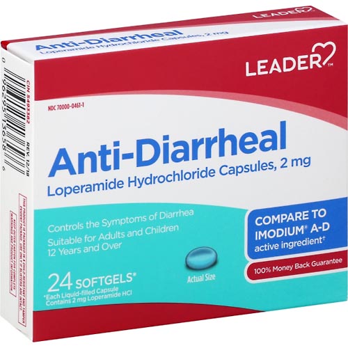 Image for Leader Anti-Diarrheal, Softgels,24ea from Jolley's Pharmacy Redwood