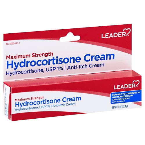 Image for Leader Hydrocortisone Cream, Maximum Strength,1oz from Jolley's Pharmacy Redwood