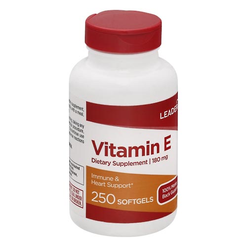 Image for Leader Vitamin E, 180 mg, Softgels,250ea from Jolley's Pharmacy Redwood