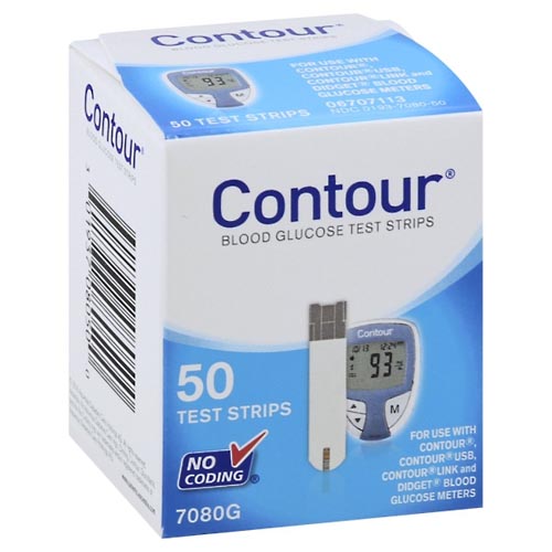 Image for Contour Test Strips, Blood Glucose,50ea from Jolley's Pharmacy Redwood