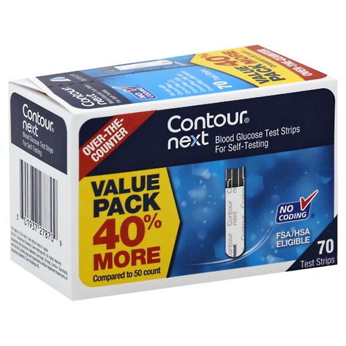 Image for Contour Blood Glucose Test Strips, Value Pack,70ea from Jolley's Pharmacy Redwood