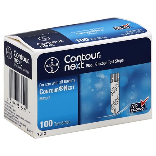 Image for Contour Test Strips, Blood Glucose,100ea from Jolley's Pharmacy Redwood