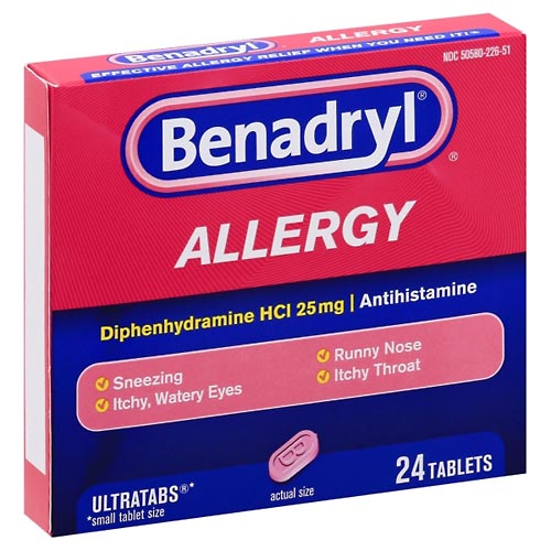Image for Benadryl Allergy Relief, Tablets,24ea from Jolley's Pharmacy Redwood