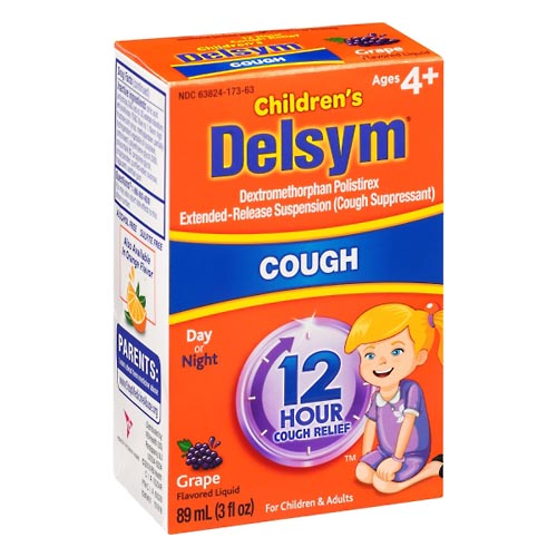 Image for Delsym Cough Relief, Grape Flavored, Liquid,89ml from Jolley's Pharmacy Redwood