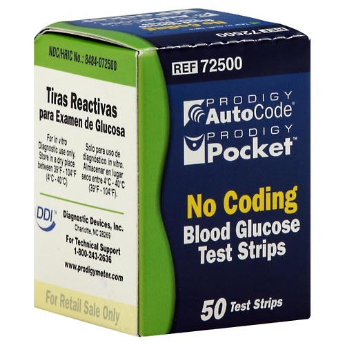 Image for Prodigy Test Strips, Blood Glucose,50ea from Jolley's Pharmacy Redwood