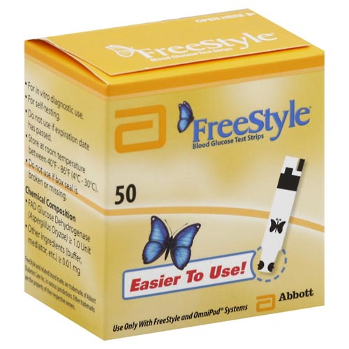 Image for FreeStyle Test Strips, Blood Glucose,50ea from Jolley's Pharmacy Redwood