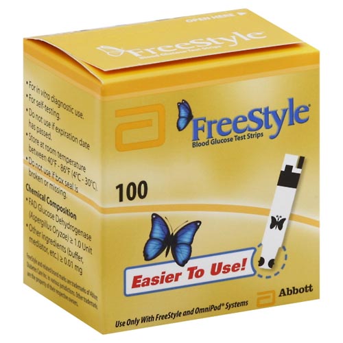 Image for FreeStyle Test Strips, Blood Glucose,100ea from Jolley's Pharmacy Redwood