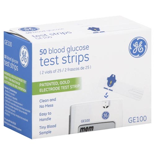 Image for GE Blood Glucose Test Strips,50ea from Jolley's Pharmacy Redwood